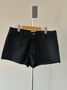 NWOT DL1961 Black Suede Mini Shorts